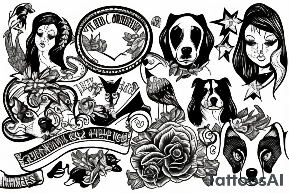 An american stafford shire tattoo idea