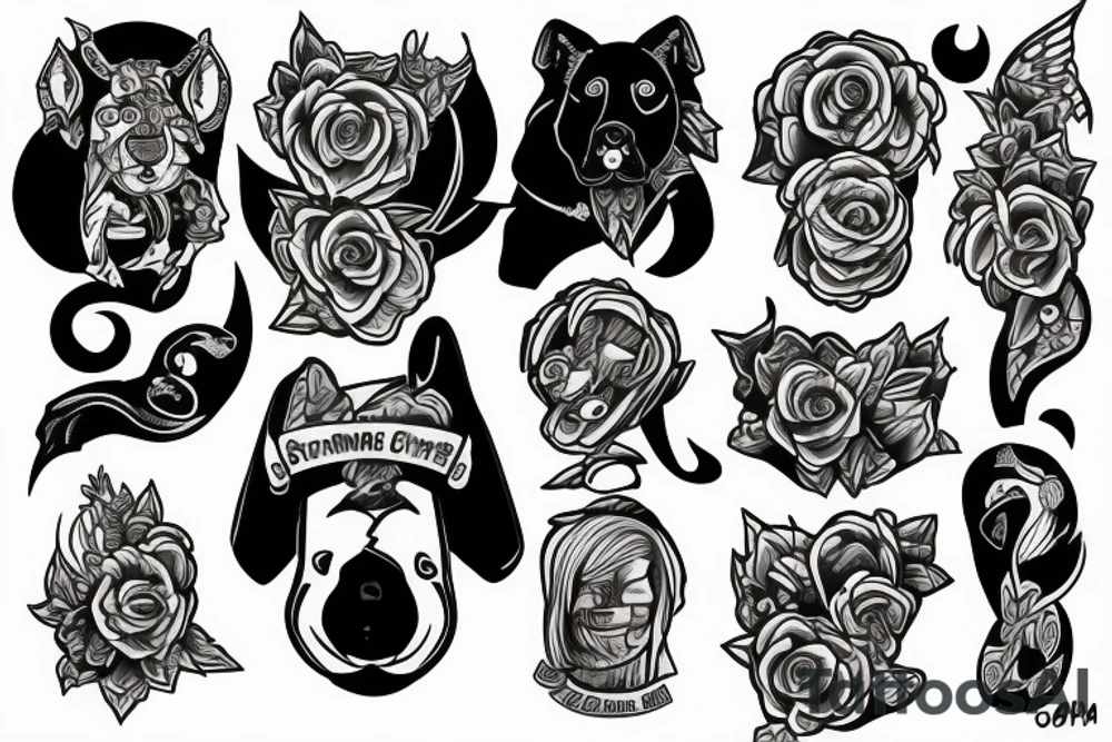 An american stafford shire tattoo idea