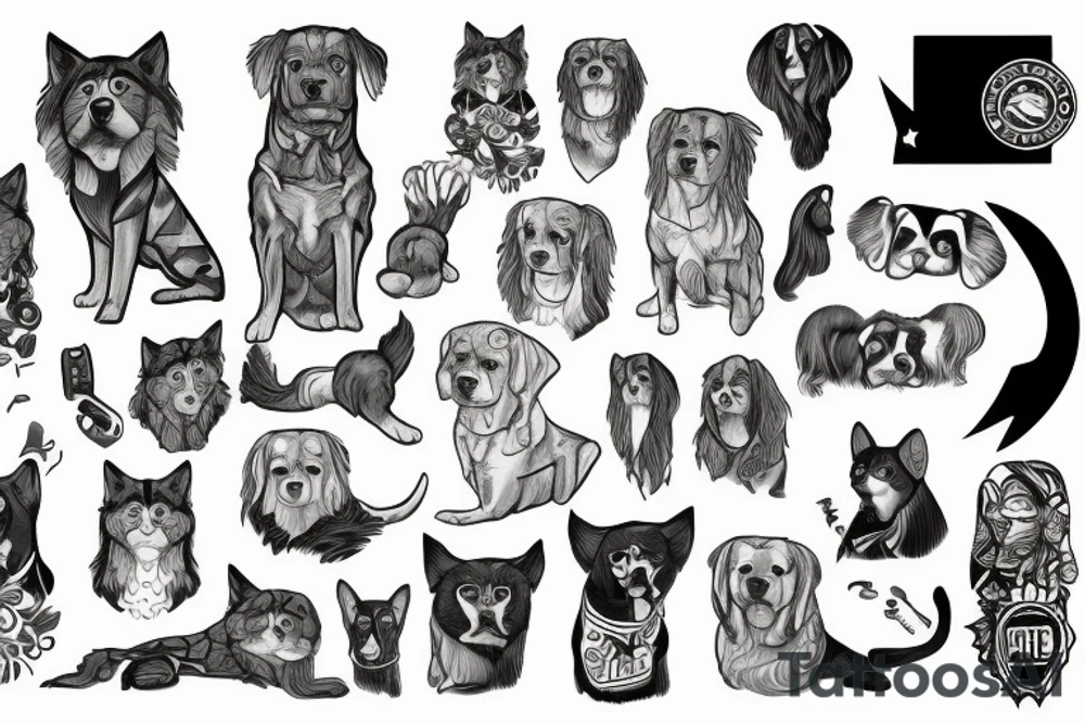 An american stafford shire tattoo idea