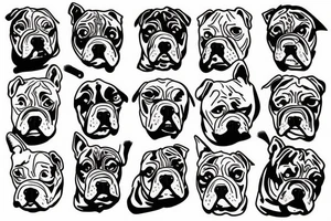 An american bully tattoo idea