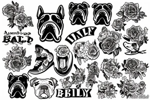 An american bully tattoo idea