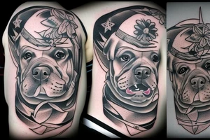 An american bully tattoo idea