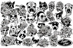 An american bully tattoo idea