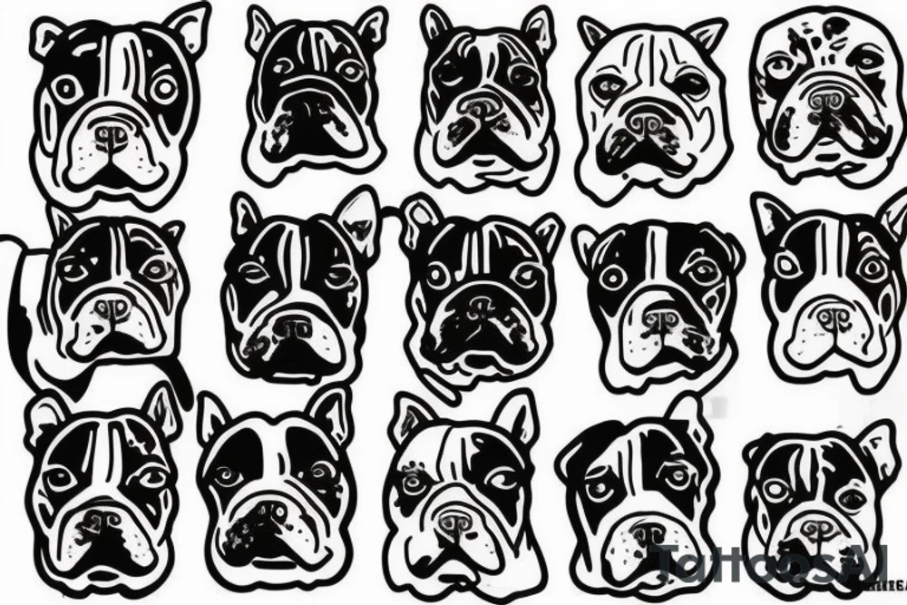 An american bully tattoo idea