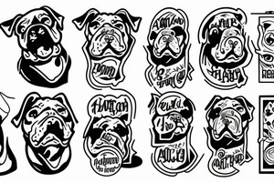 An american bully tattoo idea