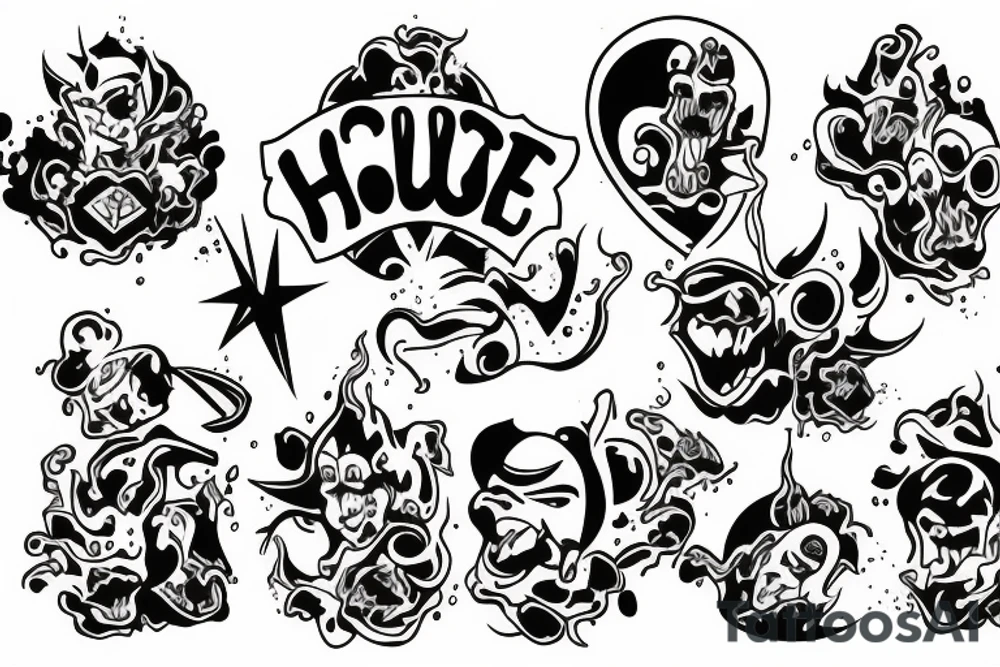 House burning tattoo idea
