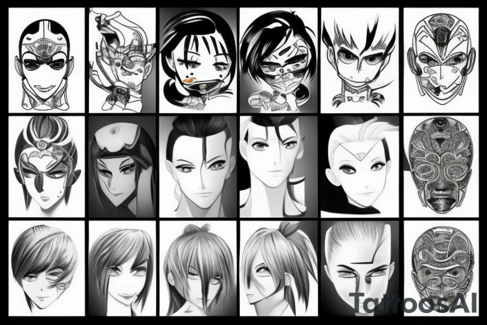 Manga cyborg tattoo idea