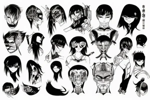 Manga cyborg tattoo idea
