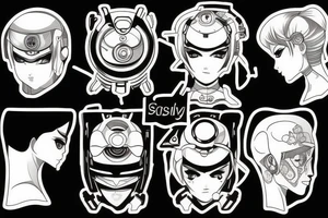 Manga cyborg tattoo idea