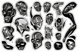 cyborg alien tattoo idea