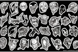 cyborg alien tattoo idea