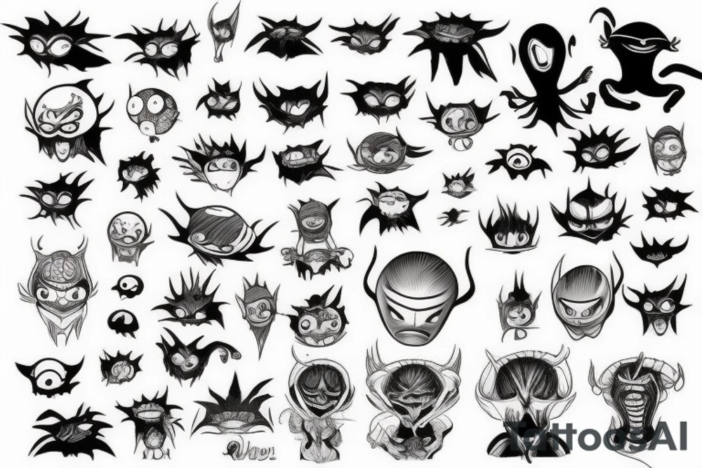 Manga alien tattoo idea