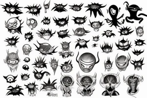 Manga alien tattoo idea