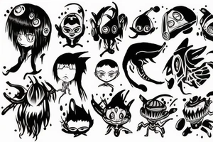 Manga alien tattoo idea