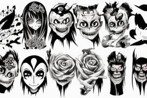 Manga scary tattoo idea