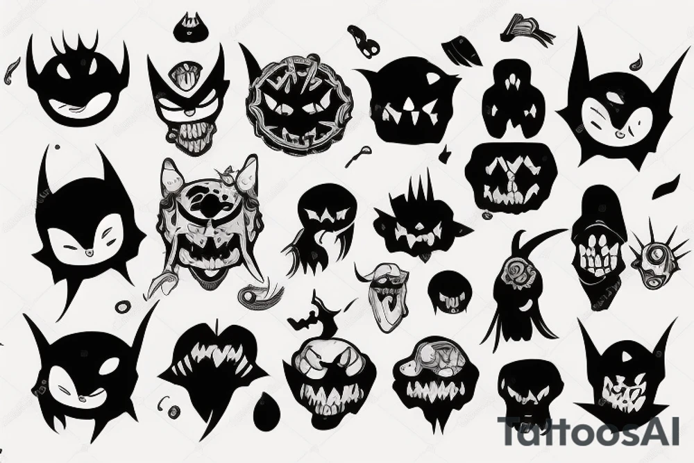 Manga scary tattoo idea