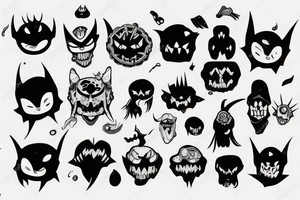 Manga scary tattoo idea