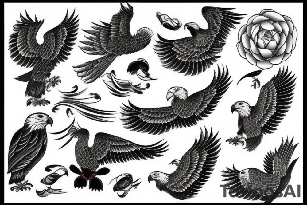 Grandpa eagle tattoo idea