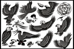 Grandpa eagle tattoo idea