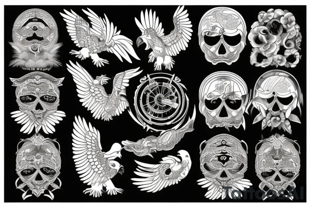 Grandpa eagle tattoo idea