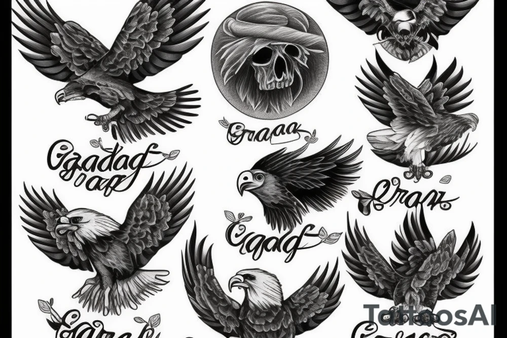 Grandpa eagle tattoo idea