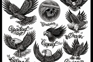 Grandpa eagle tattoo idea