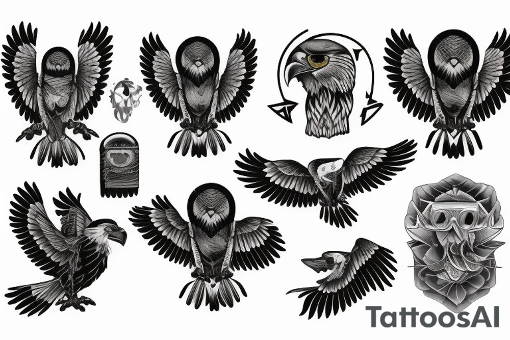 Grandpa eagle tattoo idea