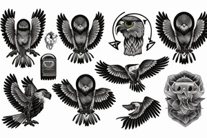 Grandpa eagle tattoo idea