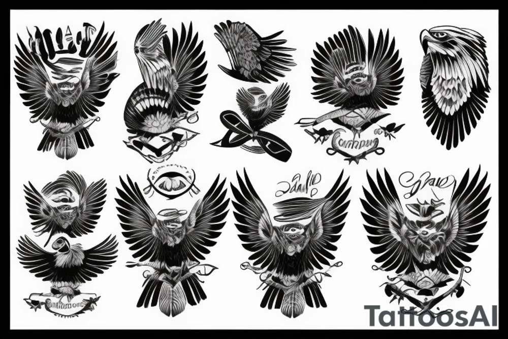 Grandpa eagle tattoo idea