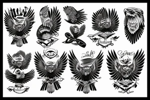 Grandpa eagle tattoo idea