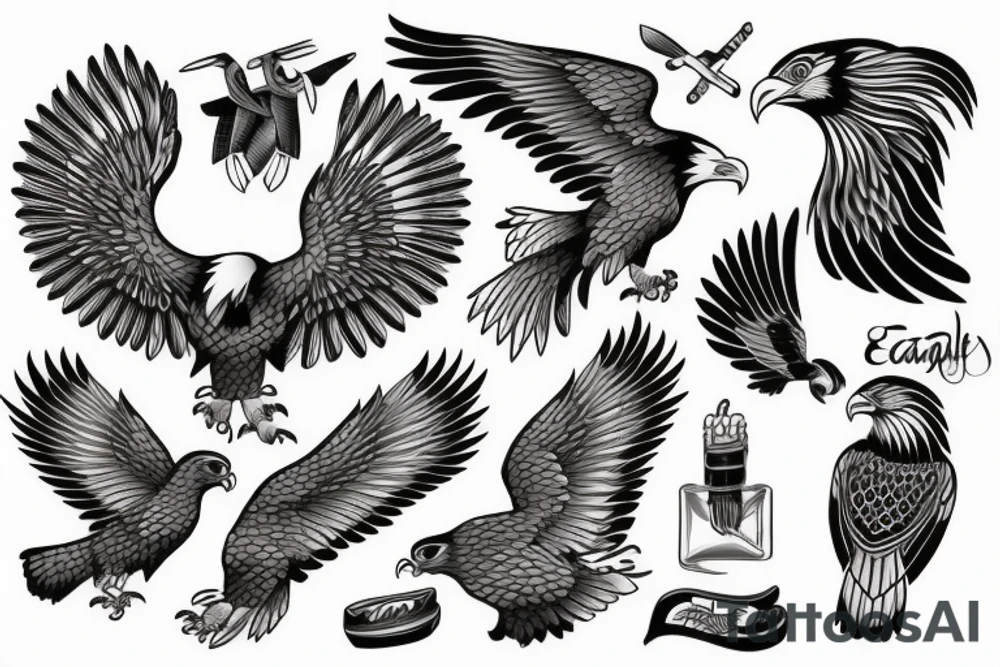 Grandpa eagle tattoo idea