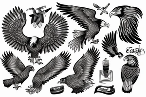 Grandpa eagle tattoo idea
