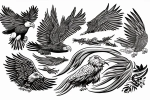 Eagle b tattoo idea