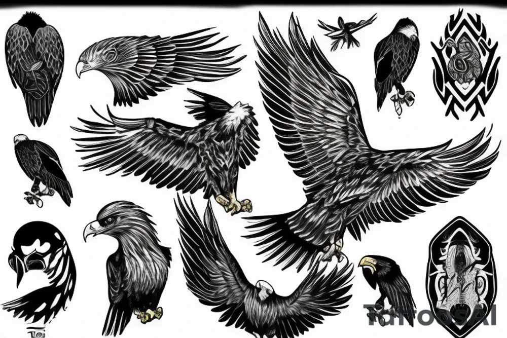 Eagle b tattoo idea