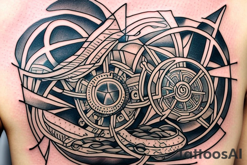 a squared tattoo with a squared classic window. inside the window there is a sea tattoo idea a squared tattoo with a squared classic window. inside the window there is a sea tattoo idea