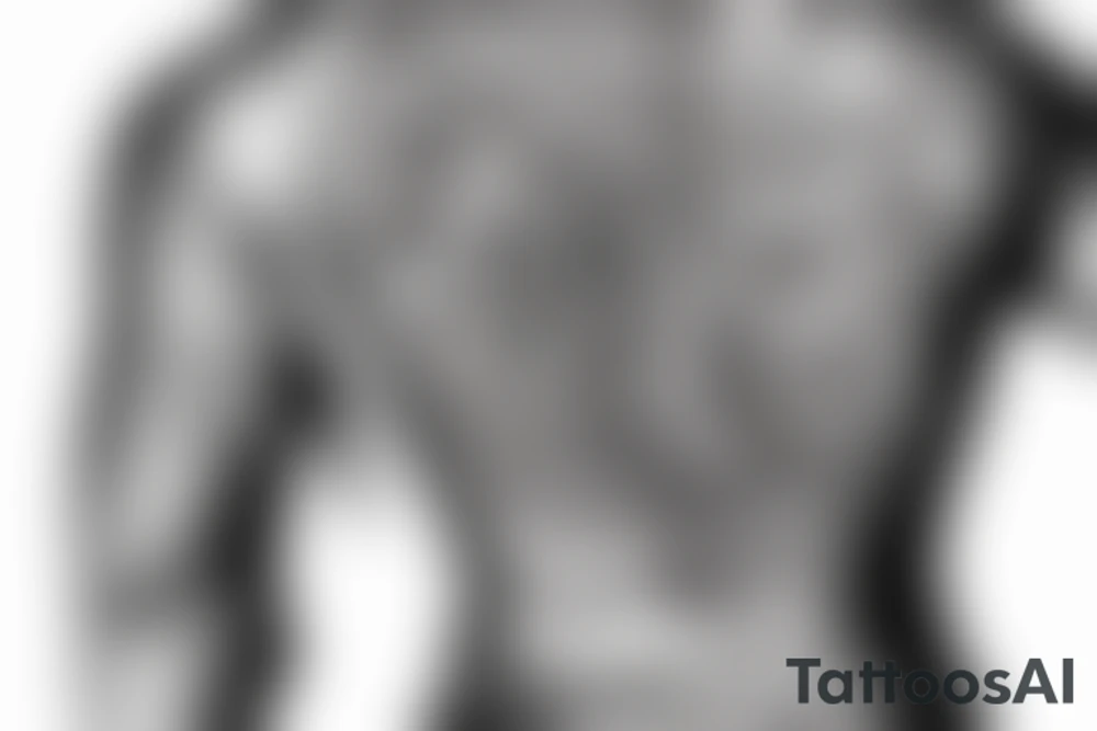 A huge injury that reveals a biomechanical /technological back tattoo idea