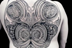 A huge injury that reveals a tech back tattoo idea