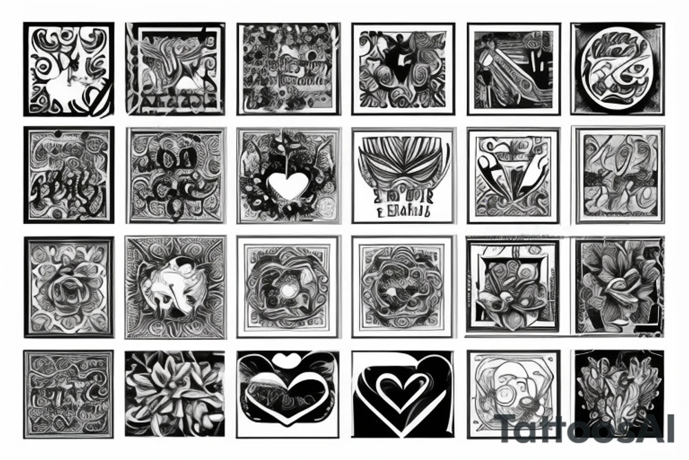 squared classic window tattoo idea