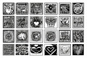 squared classic window tattoo idea