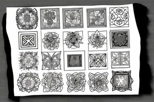squared classic window tattoo idea
