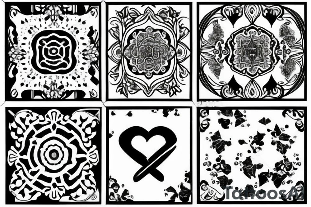 squared classic window tattoo idea