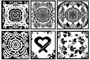 squared classic window tattoo idea