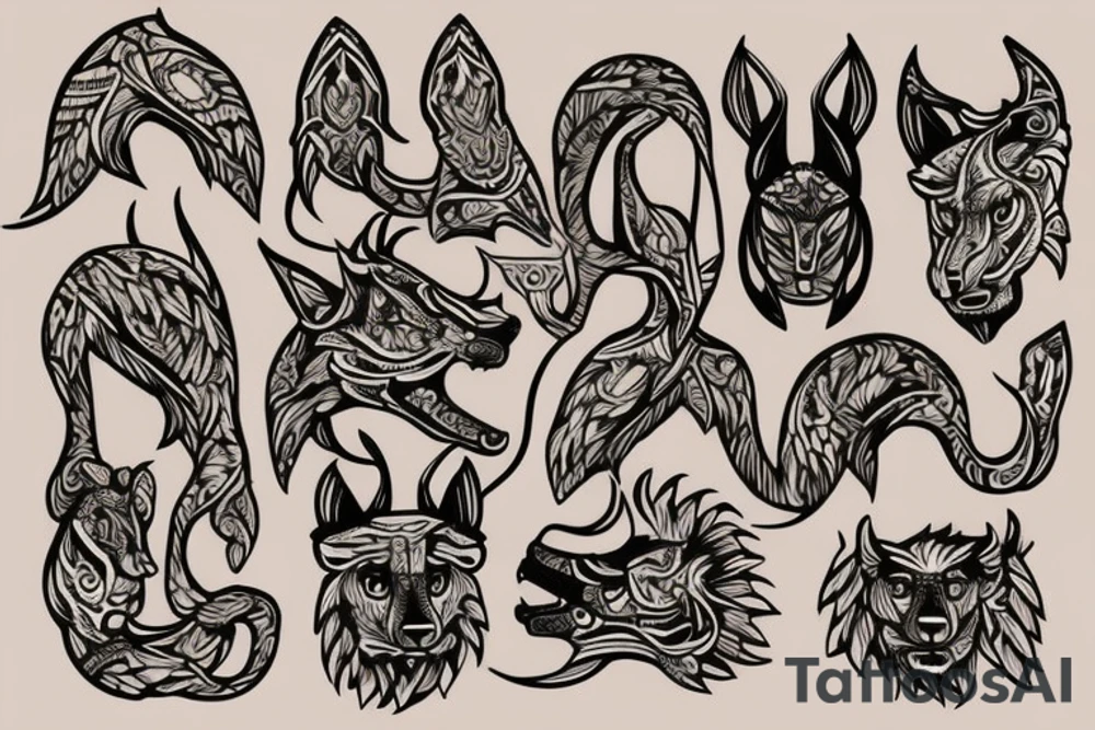 ScotTrish wolf tattoo idea