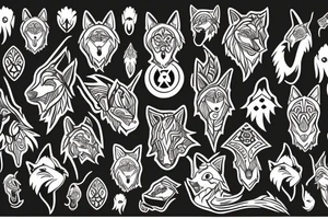 Scottish wolf tattoo idea