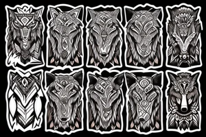 Scottish wolf tattoo idea