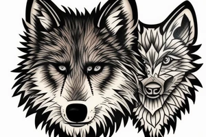 Scottish wolf tattoo idea