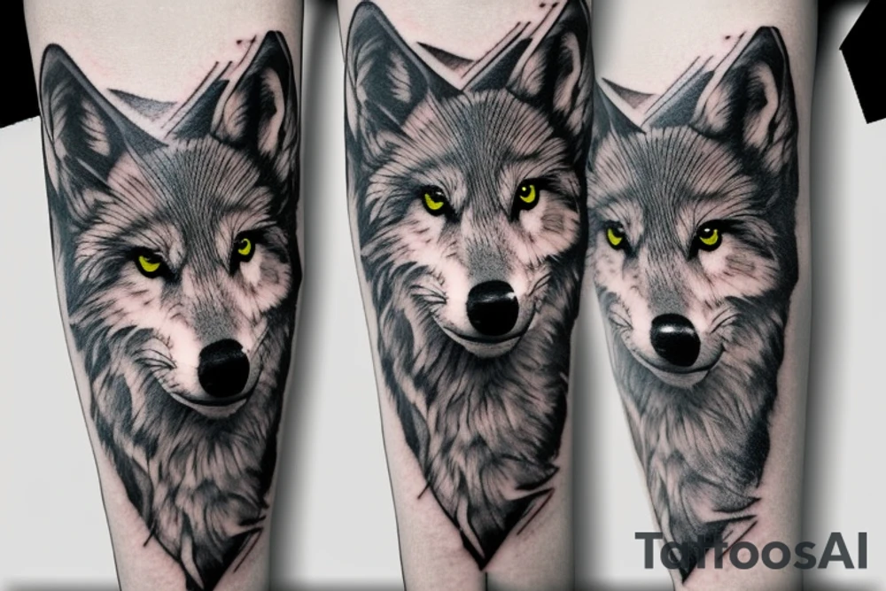 Scottish wolf tattoo idea