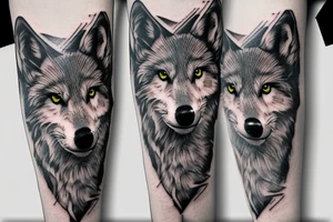 Scottish wolf tattoo idea