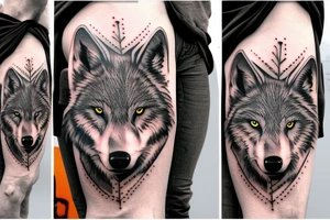 Scottish wolf tattoo idea
