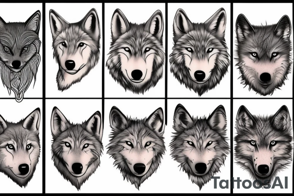Scottish wolf tattoo idea